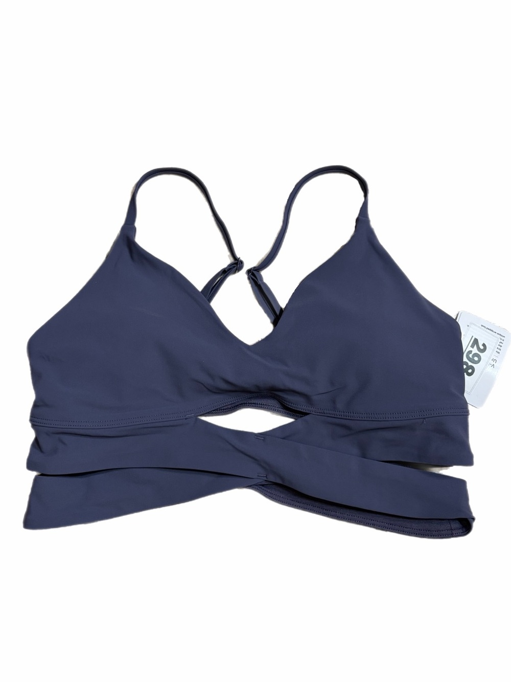 NWT Lululemon V-Neck Crossover Underband Longline Bra (Nightfall) Size 6
